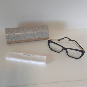 Jimmy Choo Black and Gold Glasses